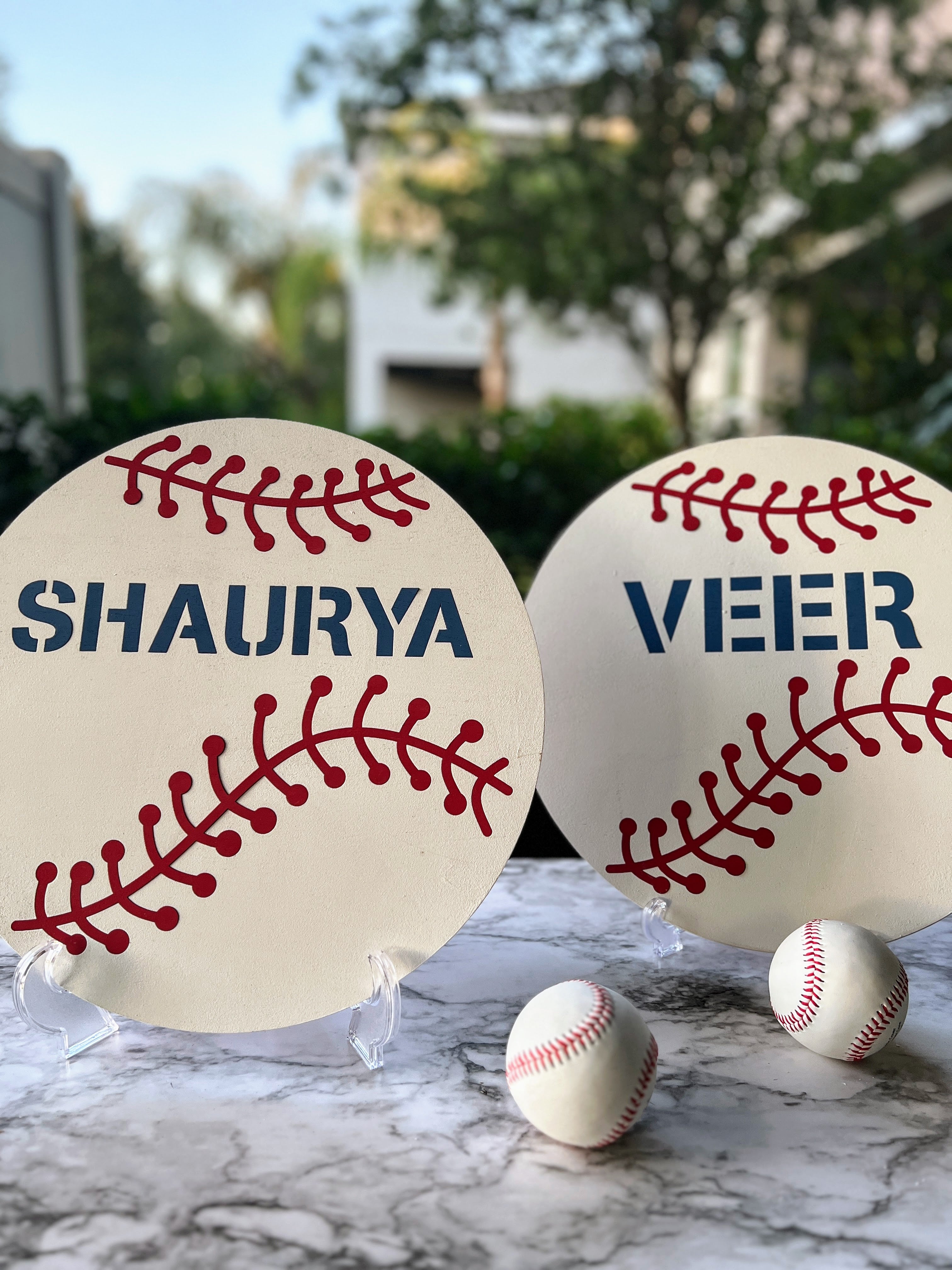 Baseball nursery name sign, round name sign, sports nursery, boy name sign, boy nursery sign, custom baseball name sign, baseball baby sign hotsell